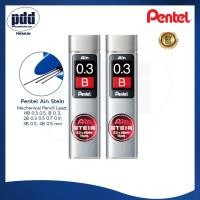 ราคา 2 ชิ้น ไส้ดินสอกด Pentel Ain Stein Mechanical Pencil Lead ขนาด 0.3 0.5 0.7 0.9 ความเข้ม HB B 2B 3B 4B [Pdd Premium] (8473943812)