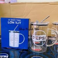 ราคา [GENUINE] ถ้วยแก้วเป๊ปซี่พร้อมฝาปิดและหลอด 1000ml (42563520989)