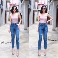 ราคา พร้อมส่ง‼️M‼️Minimal style กางเกงยีนส์ทรงบอยNo.Ms7053 (2083071856)