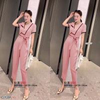 ราคา จั้มสูทขายาว จั้มสูทสีชมพู ชุดใส่ออกงาน ไปงานแต่งงาน เรียบหรู (5547843514)