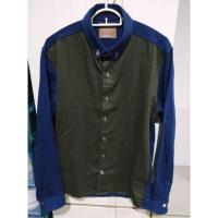 ราคา เสื้อเชิ้ตแขนยาว ยี่ห้อ On Street Size M #SlimFit #มือสอง สีทูโทน เขียวขี้ม้า-กรมท่า (6851256492)