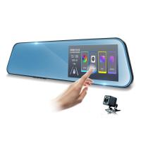 ราคา กล้องติดรถยนต์หน้าหลัง แบบกระจกมองหลัง หน้าจอสัมผัส Full HD 1080P L1043 (22252962347)