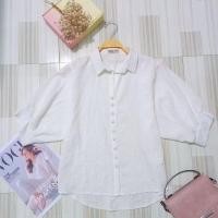 ราคา เสื้อเชิ้ตสีขาวแขนพอง (26638759735)