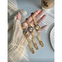 ราคา นาฬิกาข้อมือสตรีสไตล์วินเทจสีทองรูปกลมแฟชั่นใหม่สง่างามและมีเสน่ห์ เป็นนาฬิกาควอตซ์ สายสแตนเลส (56006510051)