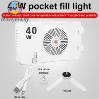 ราคา MAOYE66SY RGB ไฟกล้อง LED, 40W 2800-9000K Mini LED Video Lamp, Multi-functional CRI/TLCI 90+ พร้อมขาตั้ง 3 สีกระเป๋าการถ่ายภาพ Camping (52956381762)