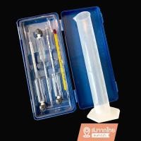 ราคา แอลกอฮอล์มิเตอร์ วัดดีกรีสุราขาว เทอร์โมมิเตอร์ กระบอกตวง100 มล. (23449524814)