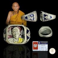 ราคา ประกันแท้ แหวน หลวงพ่อเพี้ยน รุ่น รวยทันใจ เนื้ออัลปาก้า ลงยา ปี 2561 พระครูวิมลสมณวัตร หลวงพ่อเพี้ยน วัดเกริ่นกฐิน จ.ลพ (29212956396)