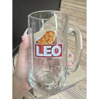ราคา แก้วน้ำดื่ม แก้วลีโอ แก้วเบียร์วุ้น เเก้วมีด้ามจับ (25890206396)