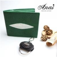 ราคา Stingray Leather กระเป๋าหนัง กระเป๋าสตางค์หนังกระเบนแท้ หนังปลากระเบน 1 มุกเม็ดใหญ่แถมพวจกุญแจ รับประกันสิค้า เกรดส่งออก (1316592000)