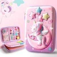 ราคา กระเป๋าดินสอ EVA ลายยูนิคอร์นน่ารัก 3D ความจุขนาดใหญ่ สีชมพู เหมาะกับของขวัญ สําหรับเด็กผู้ชาย และเด็กผู้หญิง (28469448265)