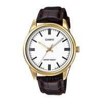 ราคา Casio Standard นาฬิกาข้อมือผู้ชาย สายหนัง รุ่น MTP-V005GL-7A - สีทอง (1334997657)