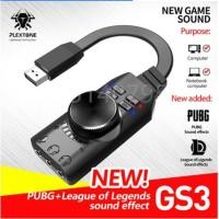 ราคา Plextone GS3 Mark II Sound Card Adapter Virtual 7.1 CH ซาวน์การ์ด สำหรับ คอมพิวเตอร์ โน้ตบุ๊ค (3876050839)