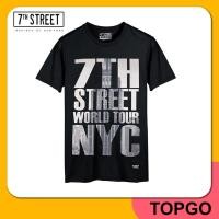 ราคา 7th Street เสื้อยืด แนวสตรีท รุ่น World Tour NYC (ดำ) NNC002 ของแท้ (40540385)