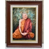 ราคา ภาพพิมพ์พระอริยสงฆ์ จากต้นฉบับภาพวาดสีน้ำพร้อมกรอบรูป หลวงปู่แหวน (28905299311)