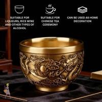 ราคา ถ้วยฟีนิกซ์มังกร YGBG, ถ้วยอวยพรร้อยทองแบบดั้งเดิม, เครื่องประดับตั้งโต๊ะวินเทจ Retro Feng Shui ข้าวฟ่างกระบอกวัฒนธรรมจีน (53807517719)