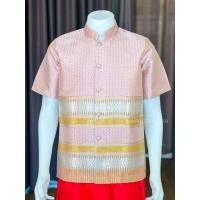 ราคา เสื้อพี่หมื่นแขนสั้น เสื้อลายไทยชาย เสื้อผู้ชายลายไทย (16600290668)