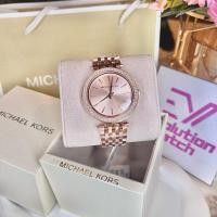 ราคา [ของแท้100%] นาฬิกาข้อมือ Michael kors MK3192 สีพริ้งโกล์ด ปัดกลม กรอบเพชร (29362178866)