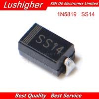 ราคา 100 ชิ้น SS14 SMA 1N5819 SMD IN5819 1A 40V Schottky ไดโอด (49957873799)