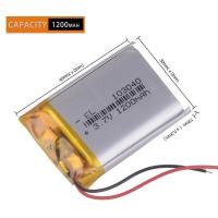ราคา 3.7V 1200mAh 103040 Rechargeable Polymer Lithium Ion Li-ion Battery for MP3 Player navigator Speaker Power bank DVD GPS (24436106881)