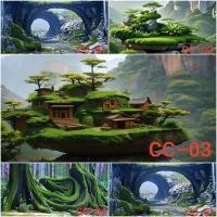 ราคา รูปแบบพืชสีเขียว ติด ดึงดูดใจ สามมิติพื้นหลังกระดาษถังปลาต้นไม้ดูพิพิธภัณฑ์สัตว์น้ําภูมิทัศน์ถ้ําภูมิทัศน์ตนเอง @- (26644413755)