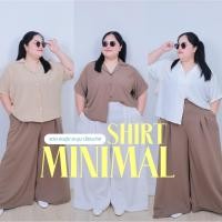 ราคา [ ส่งฟรี ] A285 เสื้อเชิ้ตแขนสั้น เสื้อเชิ้ตไซส์ใหญ่ เสื้อเชิ้ตคนอ้วน ผ้าสลาฟเกาหลี สาวอวบ หน้าผ้า 64" พลัสไซส์ (27682937332)