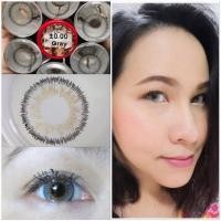 ราคา บิ๊กอาย คอนแทคเลนส์ รุ่น Jewel 3 tone. gray/ brown ฝาแดง ยี่ห้อ Pitchy lens (26308948835)
