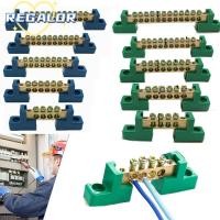 ราคา REGOR0G Distribution Box Connection Flame Distribution Box Brass Strip Protection Copper Terminal Blocks (45856609222)
