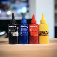 ราคา หมึกกันน้ำ Epson Durabrite Pigment 100ml สีดำ ฟ้า ชมพู เหลือง ของ mcky (3409627105)