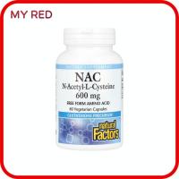 ราคา พร้อมส่ง Natural Factors NAC N-Acetyl-L-Cysteine 600 mg 60 Vegetarian Capsules (27983693979)