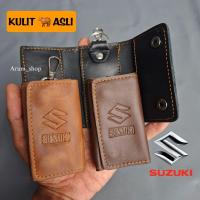 ราคา GANTUNGAN โลโก้รถแบรนด์ Suzuki กระเป๋าสตางค์ Stnk พวงกุญแจรถยนต์และมอเตอร์ไซค์ Suzuki วัสดุหนังวัวแท้ (46351690629)