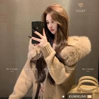 ราคา แฟชั่นสไตล์ตะวันตกยอดนิยมน่ารักสไตล์เกาหลีแฟชั่นความรู้สึกระดับไฮเอนด์อารมณ์บิ๊กขนปกถักคาร์ดิแกนผู้หญิงฤดูใบไม้ร่วงฤดูหนาวสีกากีหลวมเสื้อด้านบนไต้หวันฤดูใบไม (55305095727)