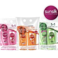 ราคา แพ็คคู่ (1+1) แชมพูซันซิล Sunsilk แถมฟรี ครีมนวด ซันซิล ขนาด 350+350 มล.หรือ 325+300 มล. (8931213997)