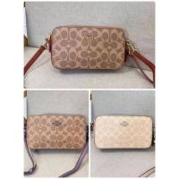 ราคา Coach แท้ % กระเป๋าสะพาย Coach crossbody clutch in colorblock (7417341772)