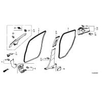 ราคา ยางกระดูกงู ยางขอบประตูติดตัวถัง ยางกระดูกงูขอบประตู Honda Jazz GK แท้เบิกศูนย์ (24041079380)