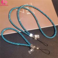 ราคา LUNANOVA Diamond Phone Lanyard, Diamond Pendant Full Diamond Rhinestone Phone Lanyard, แขวนคอโซ่ข้อมือสั้น Anti-lost Rhinestone สายคล้องคออุปกรณ์เสริมโทรศัพท์ (47307644149)