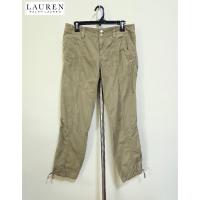 ราคา Lauren Ralph Lauren กางเกงขาจั๊ม สีน้ำตาล เอว 32 นิ้่ว มือสอง (53805459325)