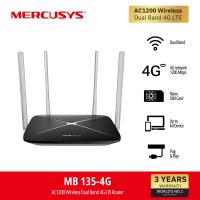 ราคา MERCUSYS MB135-4G AC1200 Wireless Dual Band 4G LTE Router เราเตอร์ซิมการ์ด 4G (57305791520)