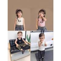 ราคา KATUN เสื้อกล้ามเด็กแขนกุด Smile Motif ผ้าคอตตอนนําเข้า ไซส์ใหม่ล่าสุด 90-130 (1 - 6 ปี) (29494252290)