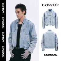 ราคา แจ็คเกตเสื้อยีนส์ CATSSTAC ผู้ชายเท่ๆ สไตล์แฟชั่น | Denim Jacket สำหรับผู้ชาย by STARBOY. (24144143600)