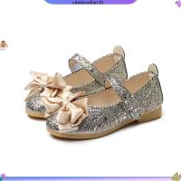 ราคา รองเท้าคัชชู เด็ก กากเพชร ติดโบว์หน้า สีม่วง (48907848996)