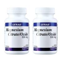 ราคา LYNAE Magnesium Citrate/Oxide 330 mg Vitamin USA 30 เม็ด (2 ขวด) (181037716)