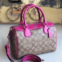 ราคา แท้ จากช้อปที่ญี่ปุ่น กระเป๋าสะพาย Coach mini Bennett Satchel in signature canvas 9” (2465483823)