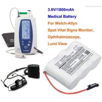 ราคา NRXU 1800mAh Medical Battery OM0073 for Welch-Allyn/Welch Allyn Lumi View, Ophthalmoscope, Spot Vital Signs Monitor (20484933719)