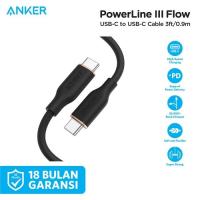 ราคา Anker Powerline III Flow 100W USB Type C ถึง C 3FT A8552 สายชาร์จ (40152898764)