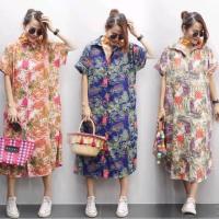 ราคา ทักก่อนสั่ง เดรสเชิ้ต กระดุมผ่าหน้า ผ้าไหมอิตาลี Oversize อก48” richmoney (12362145957)