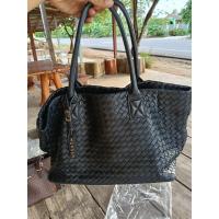 ราคา กระเป๋าหนังลายสานสีดำ (42712300408)
