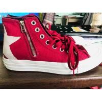 ราคา รองเท้ามือสอง converse เบอร์40 ยาว 25.5 สีแดงหุ้มข้อ นุ่ม สบายเท้า (25264750339)