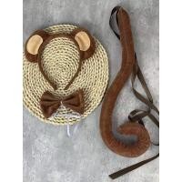 ราคา วันเด็กน่ารักสัตว์เล็กแสดง Headwear ลิงน้อยแถบคาดศีรษะหางชุดเวทีแต่งตัว Props ENZU (40679421895)