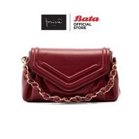 ราคา Bata บาจา ยี่ห้อ Prive กระเป๋าสะพาย สำหรับผู้หญิง รุ่น Luna - สีแดง 9705671 (22622361639)