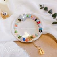 ราคา (✨งานแฮนด์เมด) กำไลลูกปัดหิน หลากสี สร้อยข้อมือหิน กำไลข้อมือหินหลากสี สร้อยลูกปัดหิน [รหัส004] (28456887191)